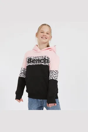 Bench Hoodie Meisjes met dierenprint Roze/AOP/Zwart