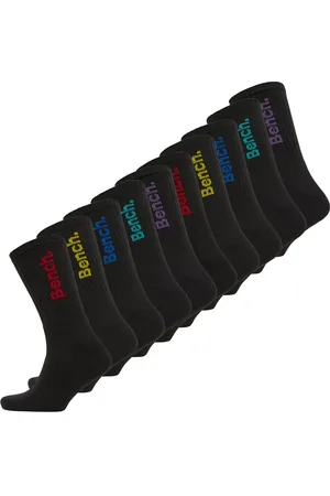 Bench Heren Axon Tien Paar Crew Sokken Zwart/Multi