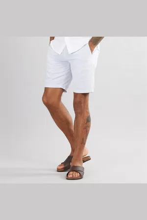 Ben Sherman Heren Seersucker Streep Shorts Lichtblauw