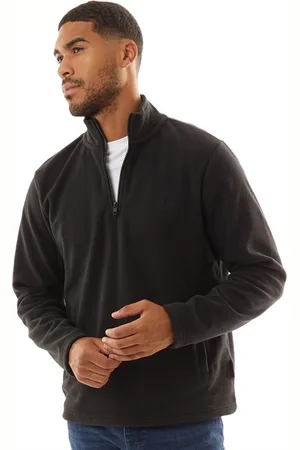 French Connection Herensweater met halve rits Micro Fleece
