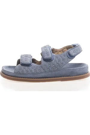 Copenhagen Shoes Sandalen Dames met studs op suède 0302 Cloud