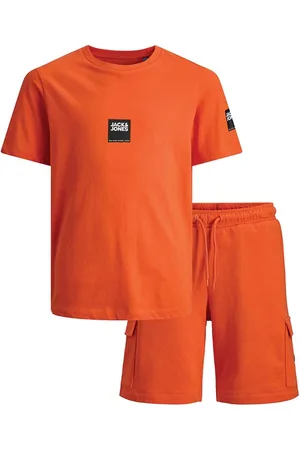 JACK & JONES JACK & JONES Jongens Drive T-shirt en shorts set Vlam
