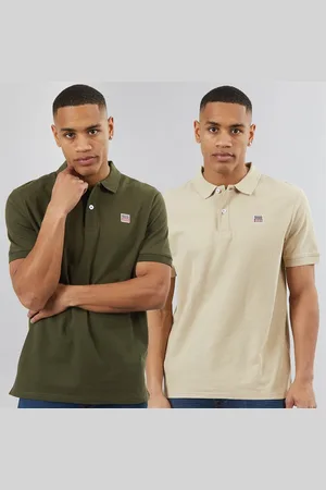 Vinson Heren Mike Polo Shirts Zweierpack Humus/Waldnacht
