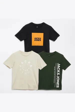 JACK & JONES JACK & JONES Jongens Driepack Jason T-Shirts Zwart