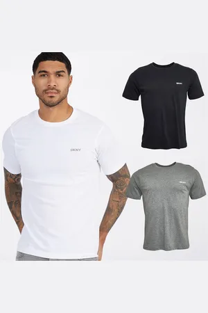 DKNY T-shirts Heren Giants Drie-pack Zwart/Wit/Grijs Melange