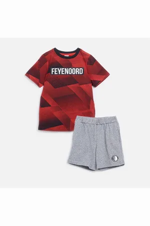 CASTORE Junior FR Feyenoord T-Shirt En Korte Broek Set / Zwart