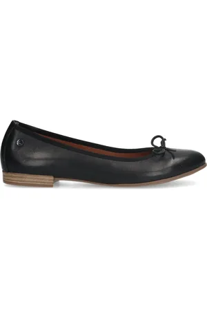 No Stress Zwarte leren ballerina
