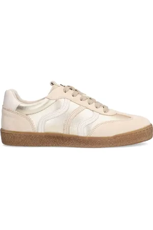 No Stress Gouden leren sneakers