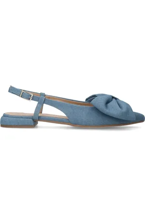 Manfield Denim slingbacks met strik