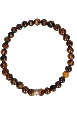 Manfield Bruine heren kralen armband
