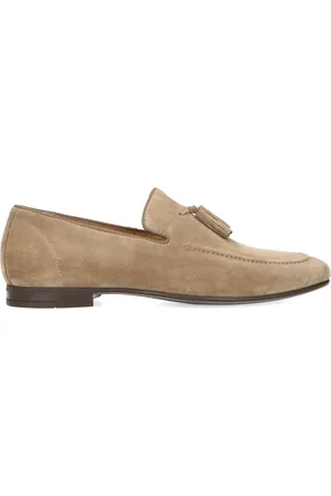 Manfield Suède loafers met kwastjes