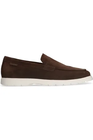 Manfield Bruine suède loafers