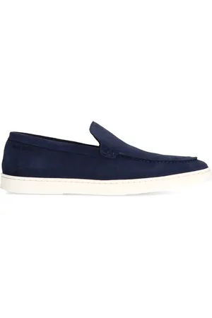 Van Lier Navy blauwe suède loafers