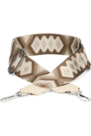 Manfield Gestreepte bag strap met gouden details