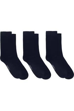 Manfield 3-pack donkerblauwe bamboe sokken