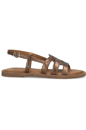No Stress Bronzen leren sandalen