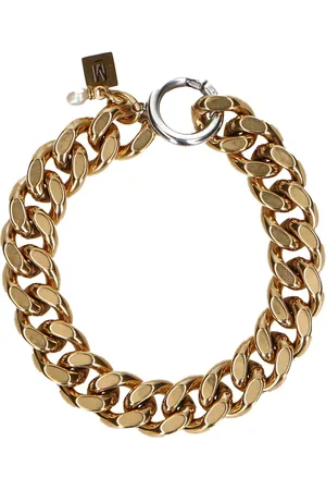 Manfield Goudkleurige armband van stainless steel