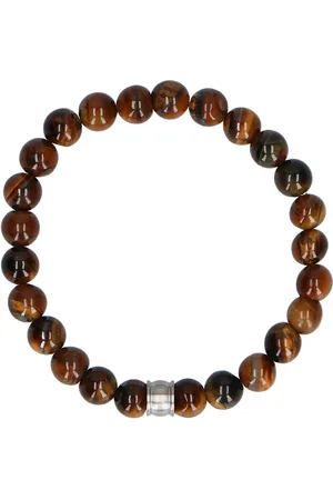 Manfield Bruine heren kralen armband