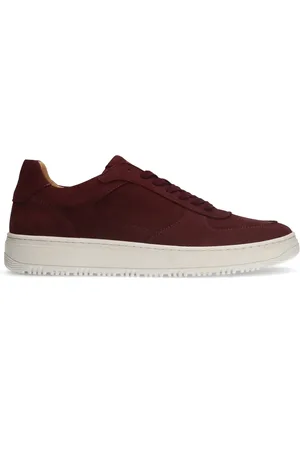 Manfield Bordeaux nubuck sneakers