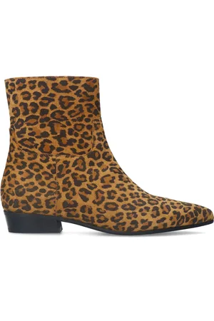 Manfield Leopard suède chelsea boots