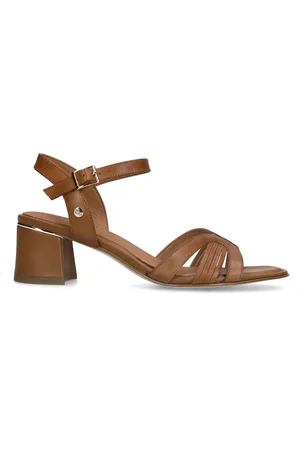 No Stress Leren sandalen met hak