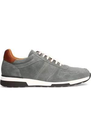 Van Lier Grijze suède sneakers