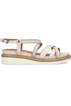 No Stress Witte leren sandalen met bandjes