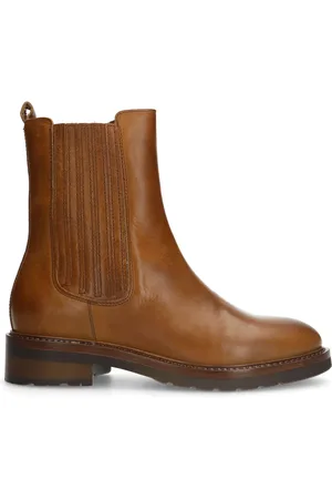 Manfield Leren chelsea boots