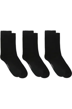 Manfield Set van 3 paar zwarte bamboe sokken