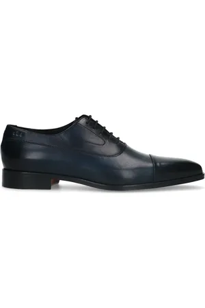 Halston Heritage Zwarte leren veterschoenen
