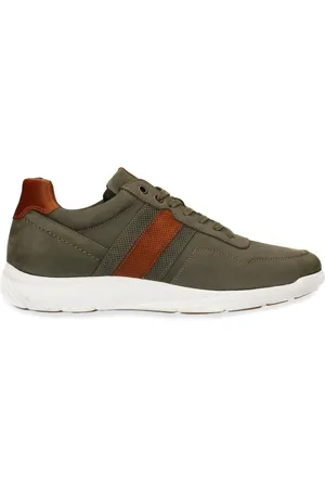 No Stress Groene nubuck sneakers