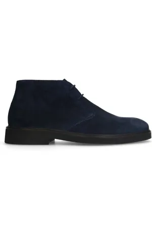 Manfield Navy suède veterboots