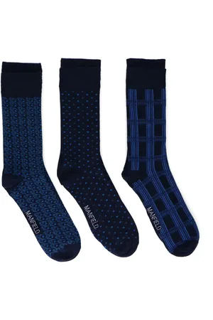 Manfield Donkerblauwe 3 pack sokken