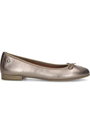 No Stress Bronzen leren ballerina