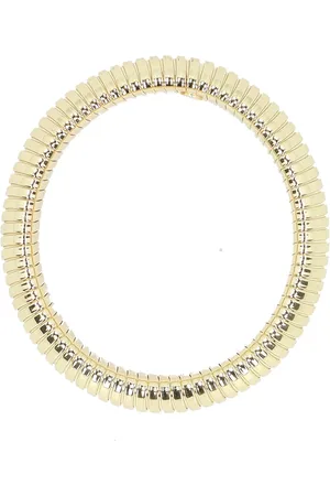 Manfield Gouden ribbel statement armband
