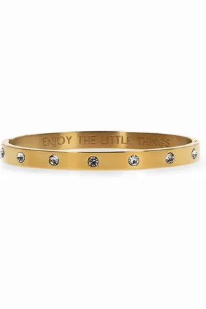 Manfield Gouden stalen armband met diamantjes