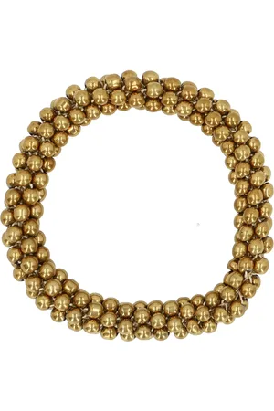 Manfield Gouden glaskralen armband