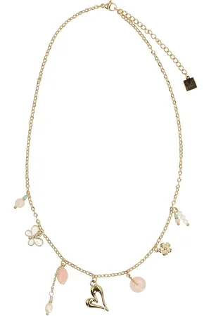 Manfield Goudkleurige ketting met bedeltjes