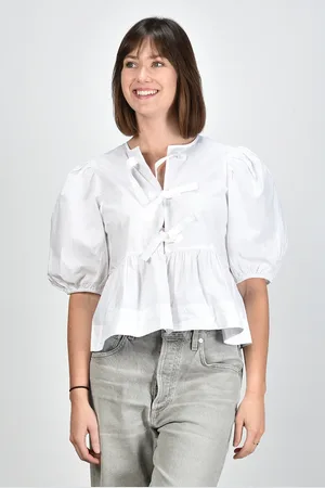 Ganni Blouse F7364 wit