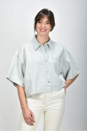 AGOLDE Blouse Rona Box A7217-1523 blauw