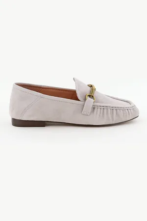 Bibi Lou Loafers gouden ketting detail grijs