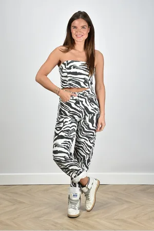 ROTATE Jeans 1126502959 dierenprint zwart wit