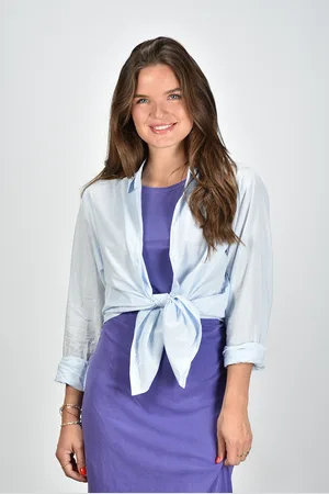 XiRENA Blouse Beau lange mouwen licht blauw
