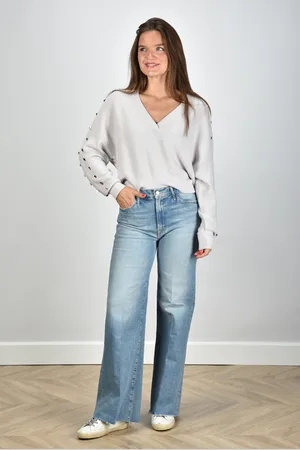 Mother Jeans Hustler Roller Fray blauw
