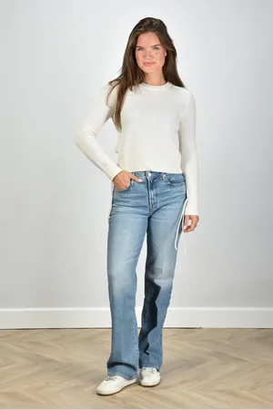 Mother Straight-leg jeans Kick it blauw
