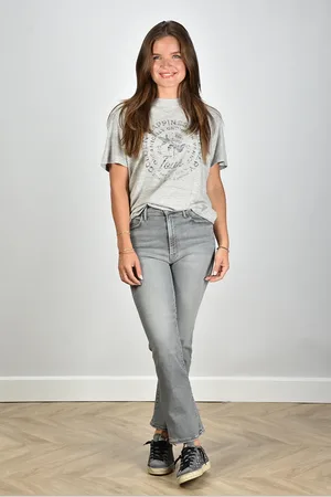 Mother Jeans Hustler Ankle high-rise grijs
