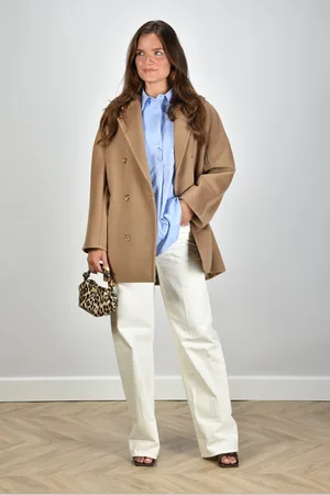 Max Mara Double-breasted jas Rebus bruin
