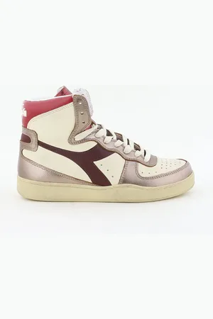 Diadora Hoge sneakers Mi Basket Metal Mix Used beige