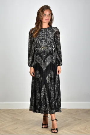 ZIMMERMANN Midi jurk Sunray met lange mouwen zwart
