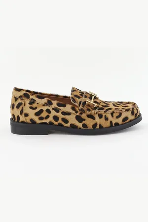 Bibi Lou Loafers met gesp detail dierenprint
